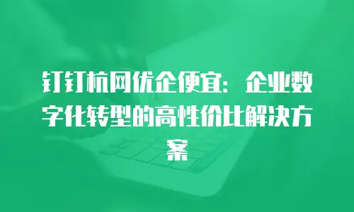 钉钉杭网优企便宜：企业数字化转型的高性价比解决方案