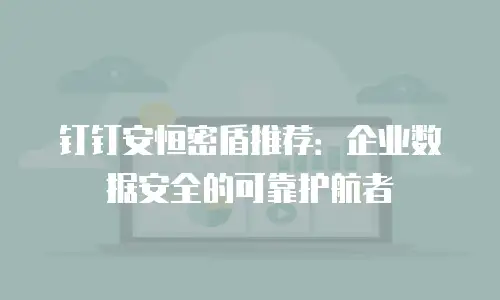 钉钉安恒密盾推荐：企业数据安全的可靠护航者