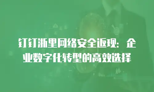 钉钉浙里网络安全返现：企业数字化转型的高效选择