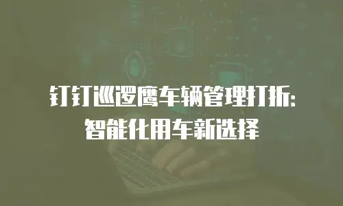 钉钉巡逻鹰车辆管理打折：智能化用车新选择