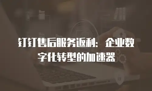 钉钉售后服务返利：企业数字化转型的加速器