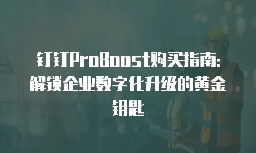钉钉ProBoost购买指南：解锁企业数字化升级的黄金钥匙