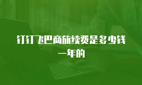钉钉飞巴商旅续费是多少钱一年的