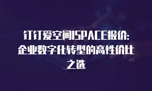 钉钉爱空间ISPACE报价：企业数字化转型的高性价比之选