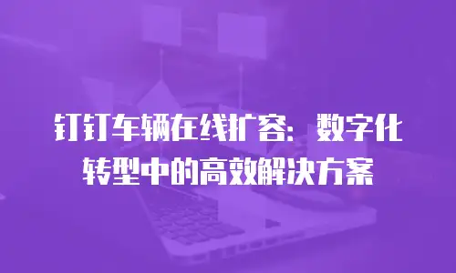 钉钉车辆在线扩容：数字化转型中的高效解决方案