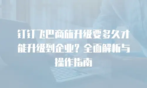 钉钉飞巴商旅升级要多久才能升级到企业？全面解析与操作指南