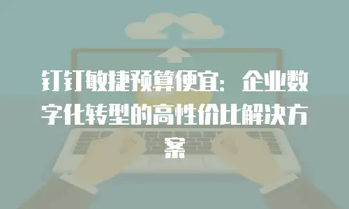 钉钉敏捷预算便宜：企业数字化转型的高性价比解决方案