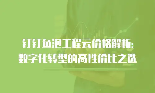 钉钉鱼泡工程云价格解析：数字化转型的高性价比之选