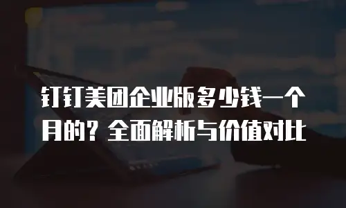 钉钉美团企业版多少钱一个月的？全面解析与价值对比