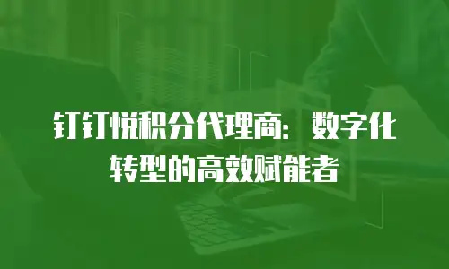 钉钉悦积分代理商：数字化转型的高效赋能者