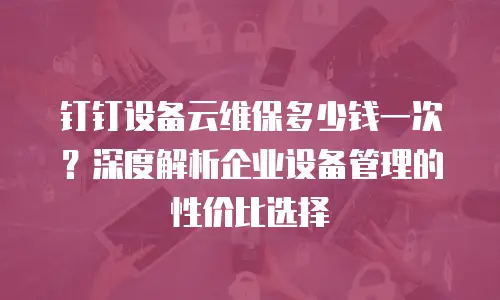 钉钉设备云维保多少钱一次？深度解析企业设备管理的性价比选择