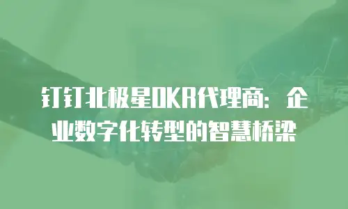 钉钉北极星OKR代理商：企业数字化转型的智慧桥梁