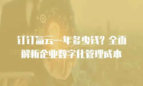 钉钉氚云一年多少钱？全面解析企业数字化管理成本