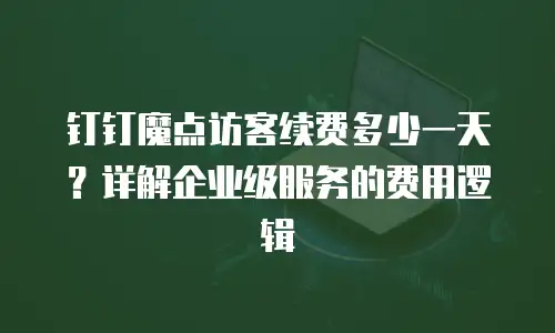 钉钉魔点访客续费多少一天？详解企业级服务的费用逻辑