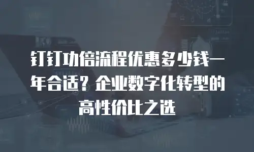 钉钉功倍流程优惠多少钱一年合适？企业数字化转型的高性价比之选