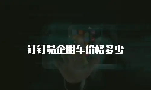 钉钉易企用车价格多少