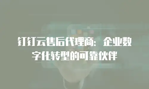 钉钉云售后代理商：企业数字化转型的可靠伙伴