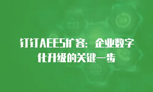 钉钉AEES扩容：企业数字化升级的关键一步