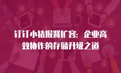 钉钉小猪报餐扩容：企业高效协作的存储升级之道