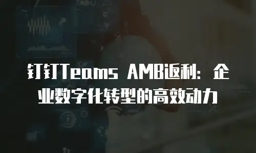 钉钉Teams AMB返利：企业数字化转型的高效动力