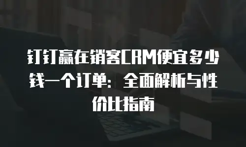 钉钉赢在销客CRM便宜多少钱一个订单：全面解析与性价比指南