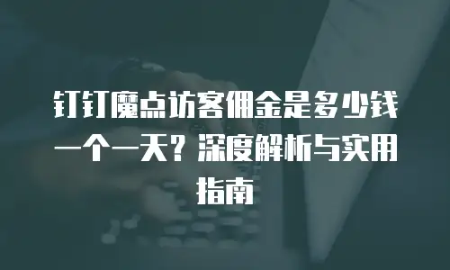 钉钉魔点访客佣金是多少钱一个一天？深度解析与实用指南