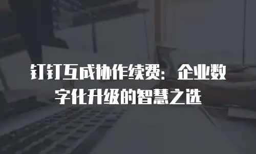 钉钉互成协作续费：企业数字化升级的智慧之选