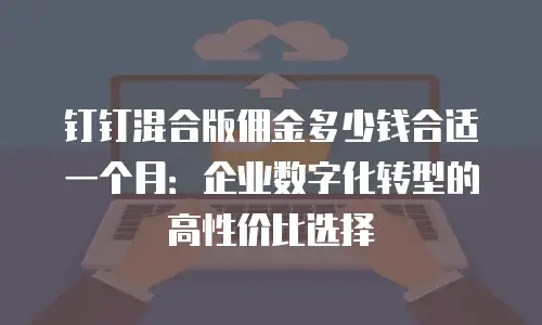 钉钉混合版佣金多少钱合适一个月：企业数字化转型的高性价比选择