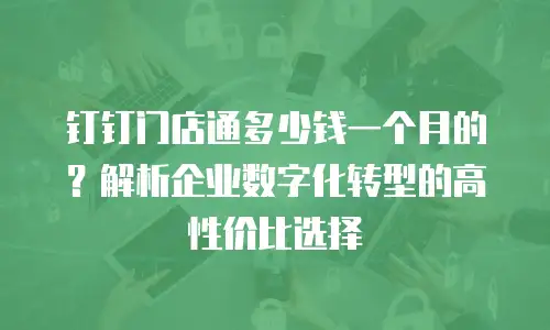 钉钉门店通多少钱一个月的？解析企业数字化转型的高性价比选择