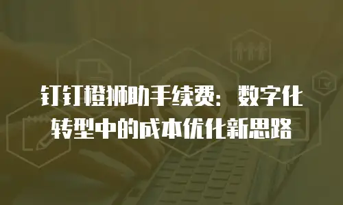钉钉橙狮助手续费：数字化转型中的成本优化新思路