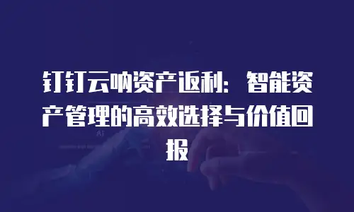 钉钉云呐资产返利：智能资产管理的高效选择与价值回报