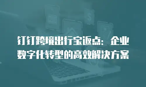 钉钉跨境出行宝返点：企业数字化转型的高效解决方案