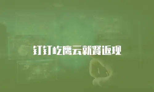 钉钉屹鹰云就餐返现