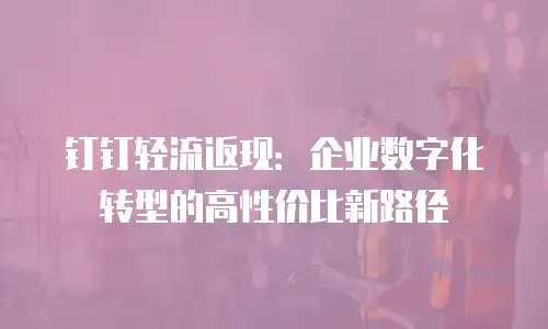 钉钉轻流返现：企业数字化转型的高性价比新路径