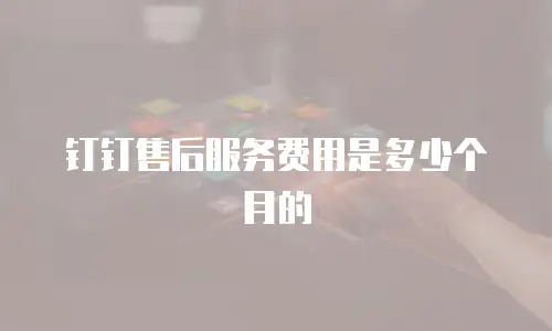 钉钉售后服务费用是多少个月的