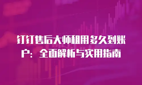 钉钉售后大师租用多久到账户：全面解析与实用指南