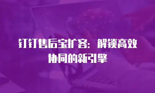 钉钉售后宝扩容：解锁高效协同的新引擎