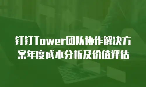 钉钉Tower团队协作解决方案年度成本分析及价值评估