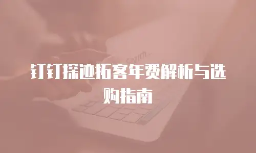 钉钉探迹拓客年费解析与选购指南