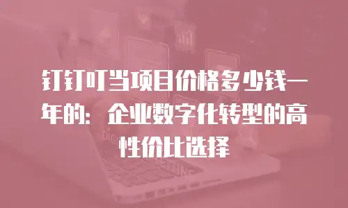 钉钉叮当项目价格多少钱一年的：企业数字化转型的高性价比选择