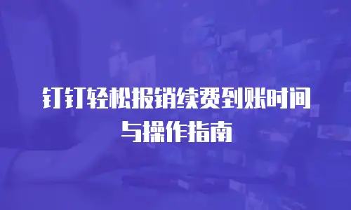 钉钉轻松报销续费到账时间与操作指南