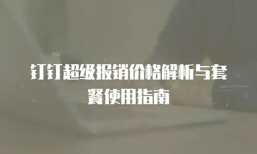 钉钉超级报销价格解析与套餐使用指南