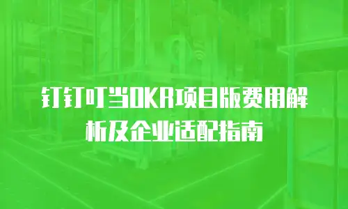 钉钉叮当OKR项目版费用解析及企业适配指南