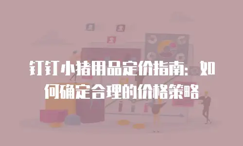 钉钉小猪用品定价指南：如何确定合理的价格策略