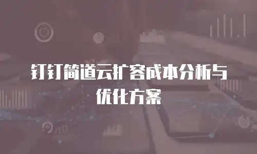 钉钉简道云扩容成本分析与优化方案