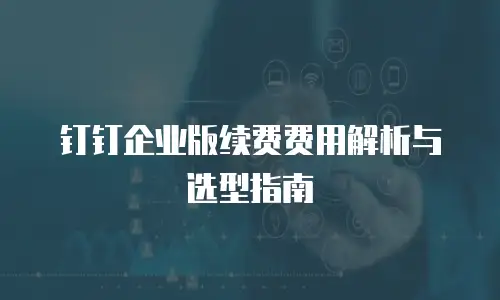 钉钉企业版续费费用解析与选型指南