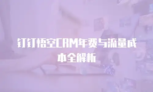 钉钉悟空CRM年费与流量成本全解析