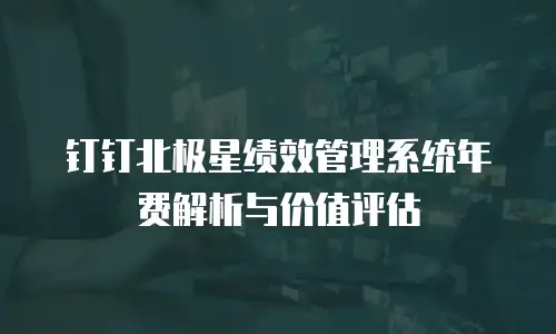 钉钉北极星绩效管理系统年费解析与价值评估