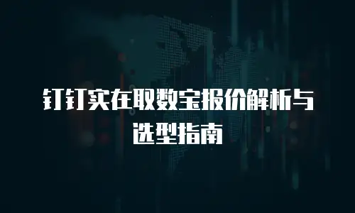 钉钉实在取数宝报价解析与选型指南