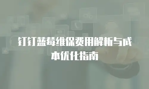 钉钉蓝莓维保费用解析与成本优化指南